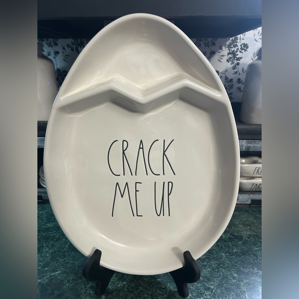 Rae Dunn “Crack Me” Up Spring/Easter Serving Plate
